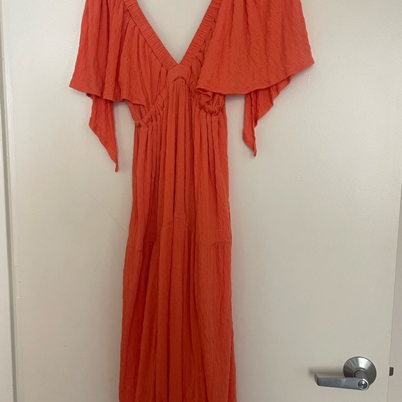 Free People Orange Maxi Dress - Picture 2 of 6